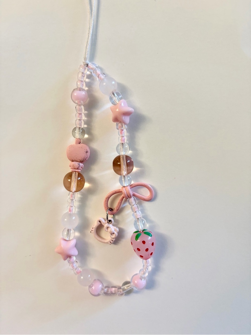 New hello kitty beaded cell phone charm